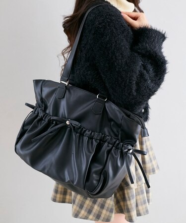 ギャザーリボントートバッグ