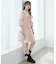 ビジューリボンニットミニワンピース