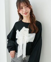 ふわふわLadycatリボンニット
