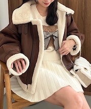 キラキラボタンプリーツニットスカート