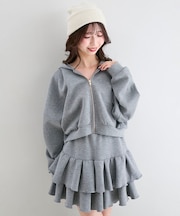 ∞キラキララインストーンショートパーカー