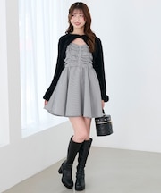 ふわふわニット×ミニワンピセット