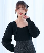 2way華奢チェーンニット