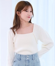 2way華奢チェーンニット