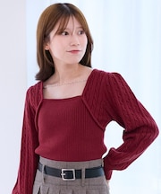 2way華奢チェーンニット