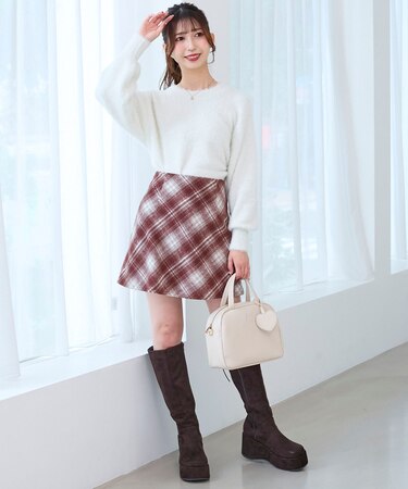 アソートチェックミニスカパン