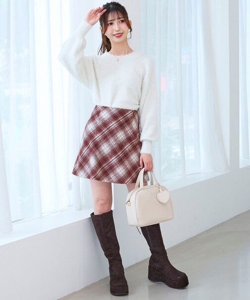 アソートチェックミニスカパン