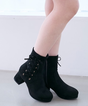 サイドレースアップストレッチブーツ