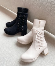 サイドレースアップストレッチブーツ