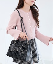 クラシカルスクエアリボンバッグ