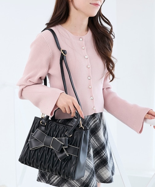 クラシカルスクエアリボンバッグ