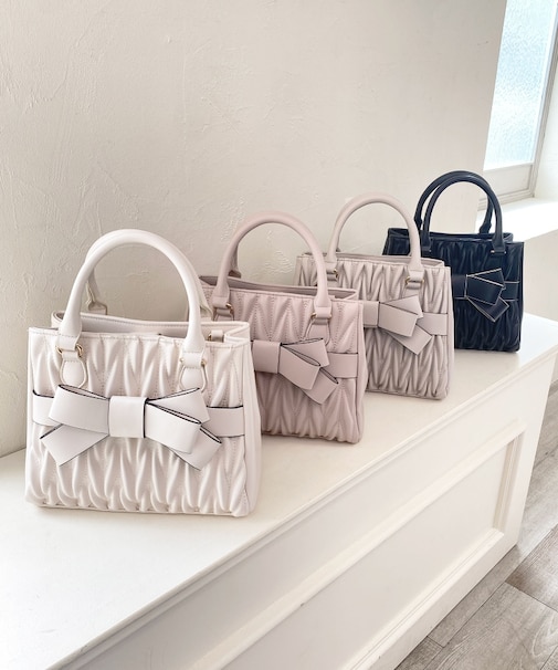 クラシカルスクエアリボンバッグ