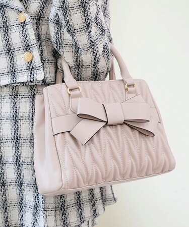 クラシカルスクエアリボンバッグ