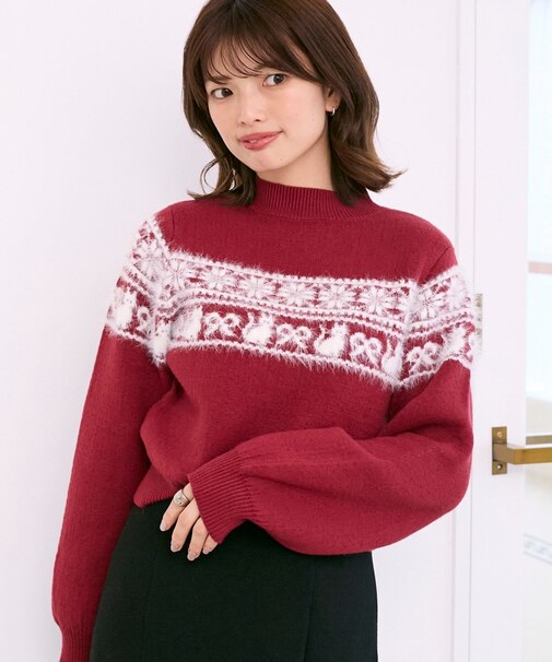 ネコチャンジャカードトップス