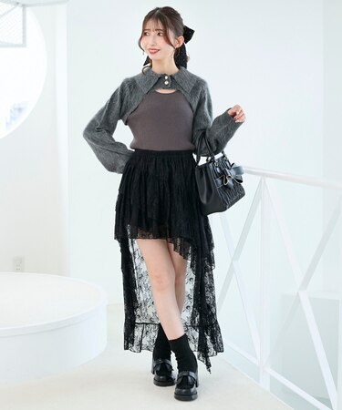 アシメレースミニスカパン