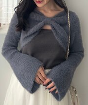 リボンボレロドッキングニット