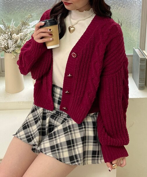 ハートマシュマロモールカーディガン