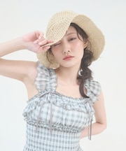 シンプル細編みペーパーハット