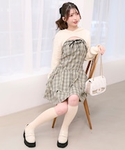 ケーブルフードボレロセットミニワンピ