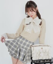 レイヤードライクフレアショートスカパン