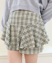 レイヤードライクフレアショートスカパン