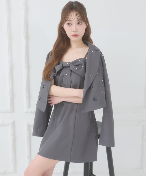 キラメキリボンミニキャミワンピ