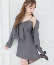 キラメキリボンミニキャミワンピ