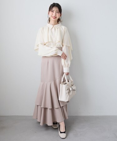 キラキラレースアップマーメイドスカート