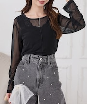 ◎ドットチュールシアートップス