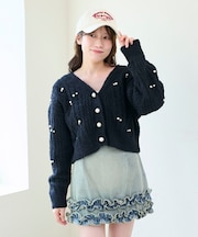 ビジューマシュマロカーディガン