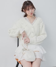 ビジューマシュマロカーディガン