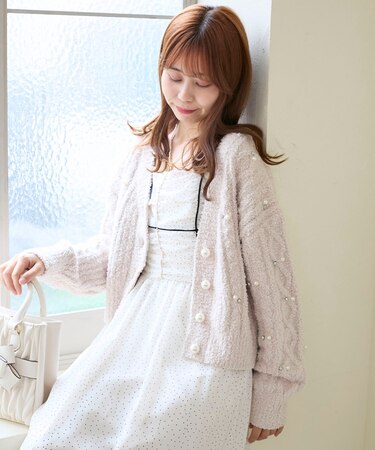 ビジューマシュマロカーディガン