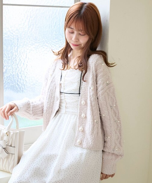 ビジューマシュマロカーディガン