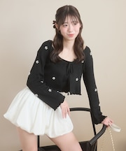 キャミセットフラワーパールカーディガン