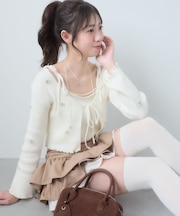 キャミセットフラワーパールカーディガン