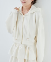 ドロストリボンラインストーンパーカー