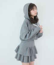 ドロストリボンラインストーンパーカー