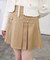 ゴールドボタンプリーツミニスカパン