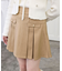 ゴールドボタンプリーツミニスカパン