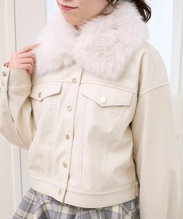 2wayフェイクファーカラーブルゾン