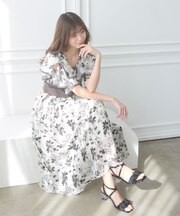 ダブルカラーコルセットワンピース