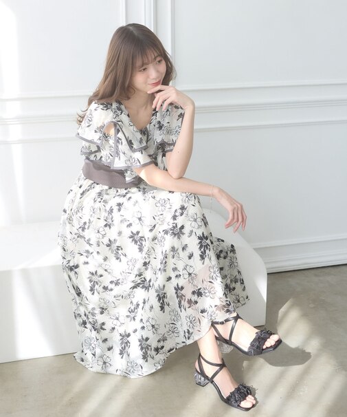 ダブルカラーコルセットワンピース