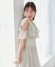 ダブルカラーコルセットワンピース