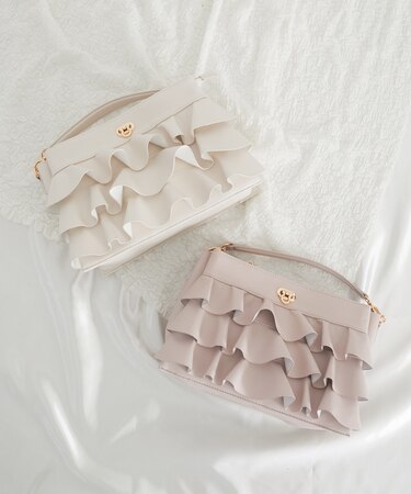 フリルマルチポケットショルダーバッグ