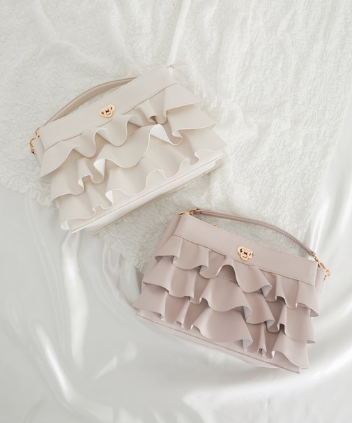 フリルマルチポケットショルダーバッグ