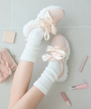 ☆ダブルリボン厚底スニーカー