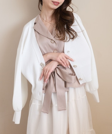 クローバーボタンUVカットカーデ