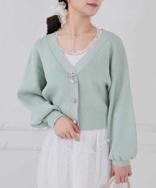 クローバーボタンUVカットカーデ