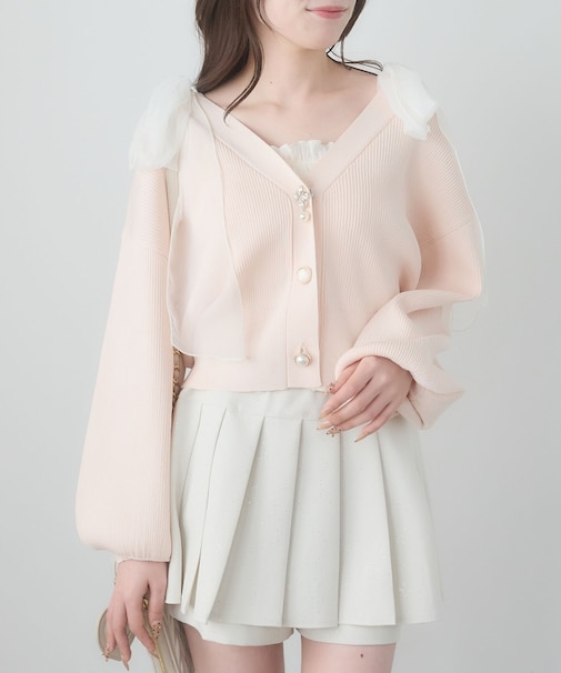 クローバーボタンUVカットカーデ