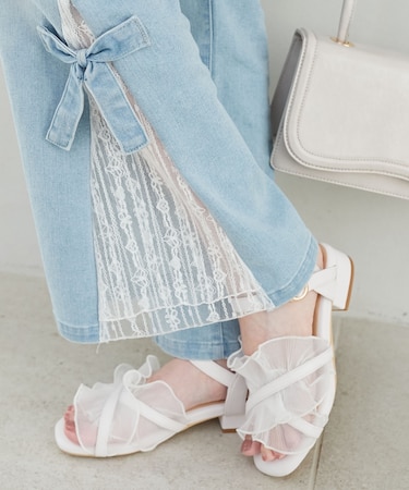 シアーフリルサンダル